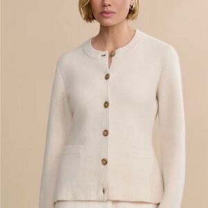 Jenni Kayne Cooper Cream Button-Up Sweater